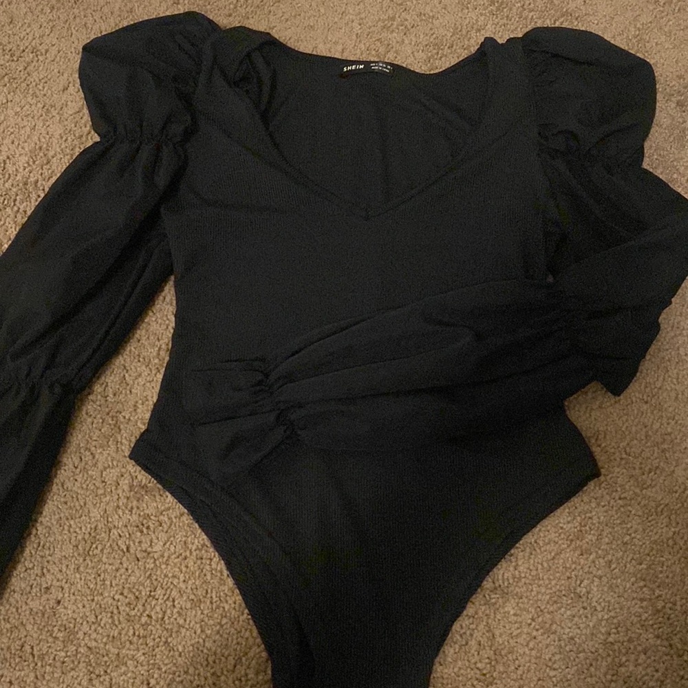 Puff sleeve body suit